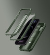 Бронированный чехол для iPhone 12 / iPhone 12 Pro, Dexnor CamProtect MagSafe, зелёный (Две рамки)