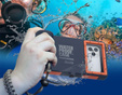 SHELLBOX I Uniwersalne Etui Wodoodporne na telefon, Black/Orange