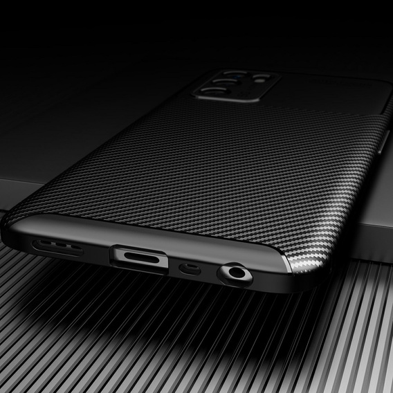 Чехол до Oppo A16, Carbon Gel, чёрный
