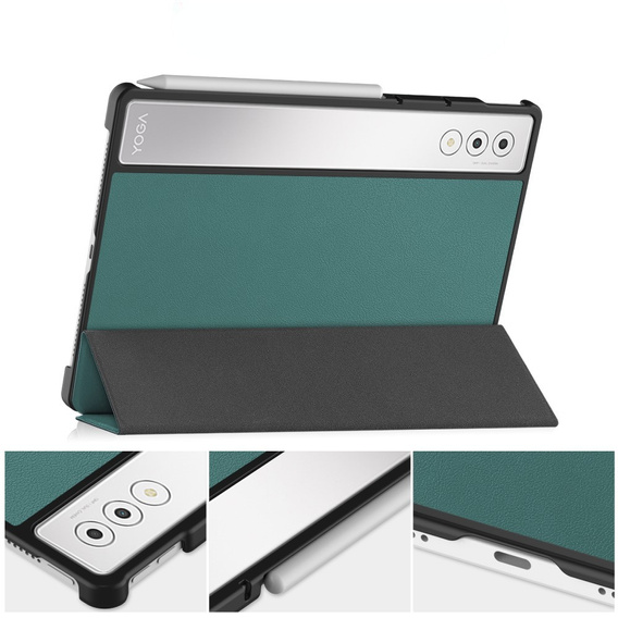 Чехол для Lenovo Yoga Tab Plus, Smartcase, зелёный
