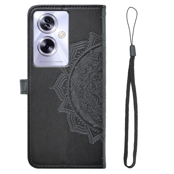 Откидной чехол для Oppo A79 5G, Mandala, чёрный