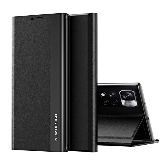 Откидной чехол для Xiaomi Poco M4 Pro 5G / Redmi Note 11S 5G, Side Magnetic, чёрный