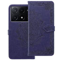 Откидной чехол для Xiaomi Poco X6 Pro 5G, Mandala, розовый rose gold