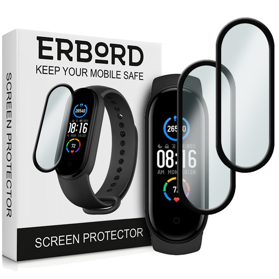 2x Гібридне скло ERBORD для Xiaomi Mi Band 5