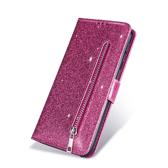 Откидной чехол для Xiaomi Redmi Note 8 Pro, Wallet Zippered, розовый