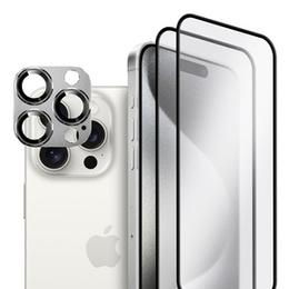 2х гартоване скло ERBORD для камери, щоб iPhone 15 Pro