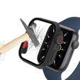 2в1 чехол и защитное стекло для часов Apple Watch 6/5/4/SE 44MM, Black/Red