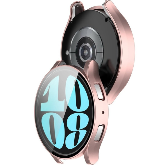 Чохол з інтегрованим склом для Samsung Galaxy Watch6 44 мм, рожевий rose gold