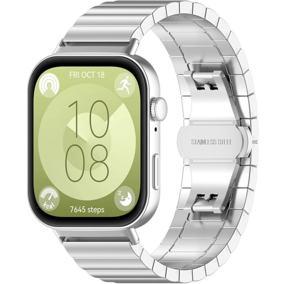 Стальной браслет для Huawei Watch Fit 4 / 4 Pro / 3, серебристый
