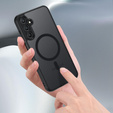 Чехол для Samsung Galaxy S24 FE, для MagSafe, ERBORD Matt Case, чёрный + стекло для экрана