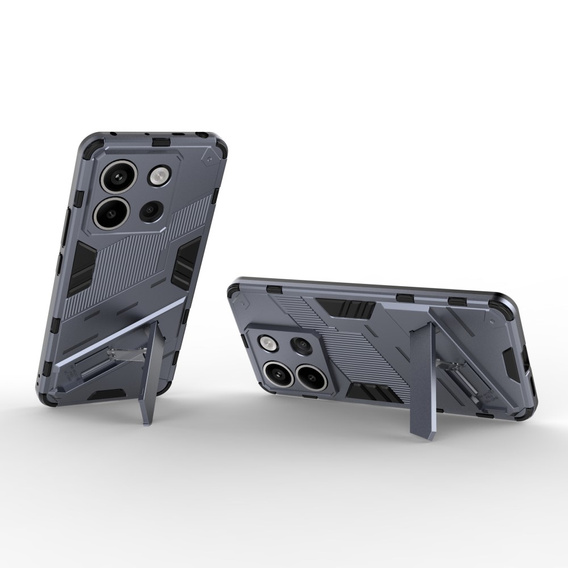 Чехол для Xiaomi Redmi Note 13 Pro 5G, Military kickstand, темно-синий
