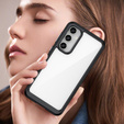 Чoхол до Samsung Galaxy S23 FE, Fusion Hybrid, прозорий / чорний