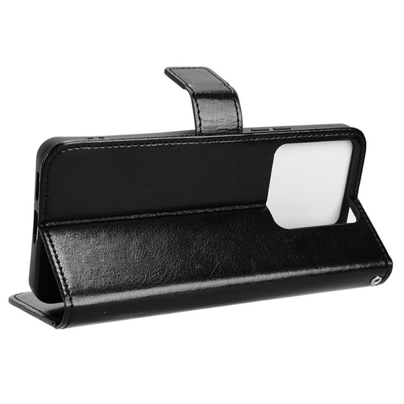 Футляр з клапаном для Xiaomi Redmi Note 13 Pro 5G, Crazy Horse Wallet, чорний