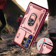 Чехол NOX Camera Slide Samsung Galaxy S23 Ultra, CamShield Slide, розовый / красный