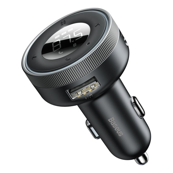 Baseus S13 Аітомобільний зарядний пристрій  2-Port USB + Transmiter FM - Black