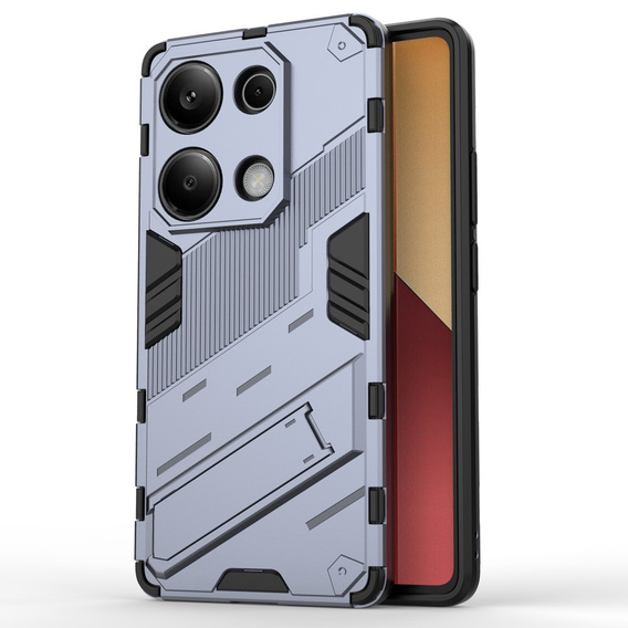 Чохол для Xiaomi Redmi Note 13 Pro 4G / Xiaomi Redmi Note 14S / Xiaomi Poco M6 Pro 4G, Military kickstand, темно-синій