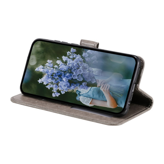 Чохол-книжка для Xiaomi Redmi Note 13 Pro 4G / Xiaomi Redmi Note 14S / Xiaomi Poco M6 Pro 4G, Mandala, сірий