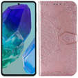 Откидной чехол для Samsung Galaxy M55 5G, Mandala, розовый
