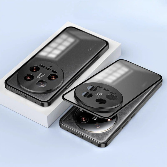 Чехол для Xiaomi 14 Ultra, Magnetic Dual Glass, чёрный
