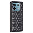 Откидной чехол для Xiaomi Redmi Note 13 Pro 4G / Xiaomi Redmi Note 14S / Xiaomi Poco M6 Pro 4G, Wallet, BINFEN COLOR, чёрный