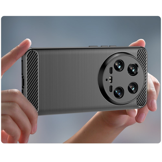 Чoхол до Xiaomi 14 Ultra, Carbon, чорний