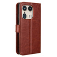 Футляр з клапаном для Motorola Edge 50 Ultra, Crazy Horse Wallet, коричневий