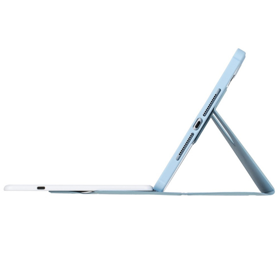 Чехол клавиатура для iPad 11" 2025 A16 (11 gen.) / iPad 10.9" 2022 (10 gen.), Rotary 360° Leather, светло-голубой