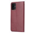  Чехол Wallet до Xiaomi 11T / 11T Pro, Outer Card Slot, Wine Red