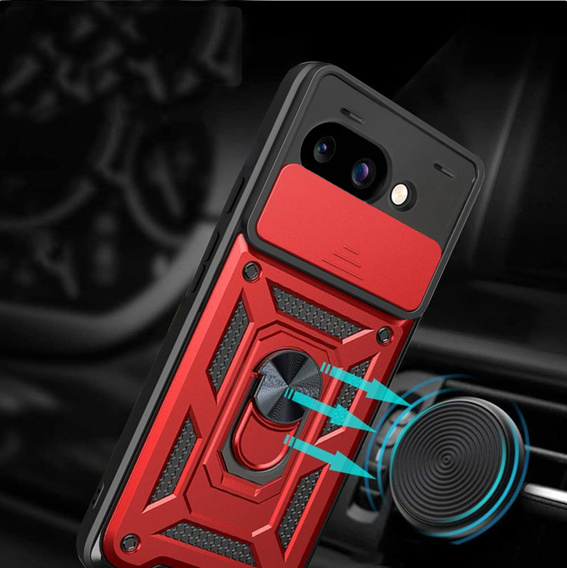 Чохол NOX Camera Slide Google Pixel 9A, CamShield Slide, червоний