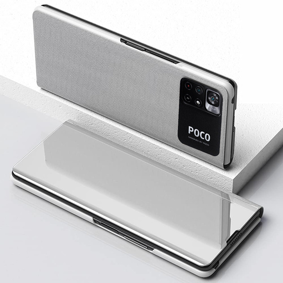 Чoхол до Xiaomi Poco M4 Pro 4G, Clear View, сріблястий