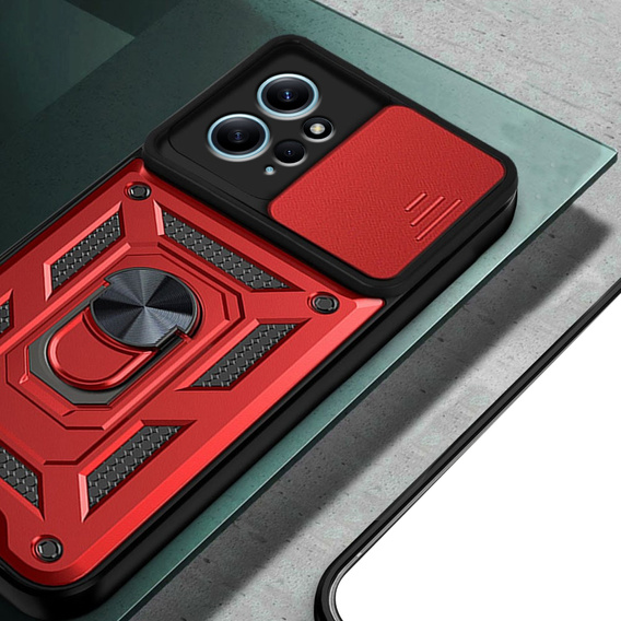 Чохол NOX Camera Slide Xiaomi Redmi Note 12 4G, CamShield Slide, червоний