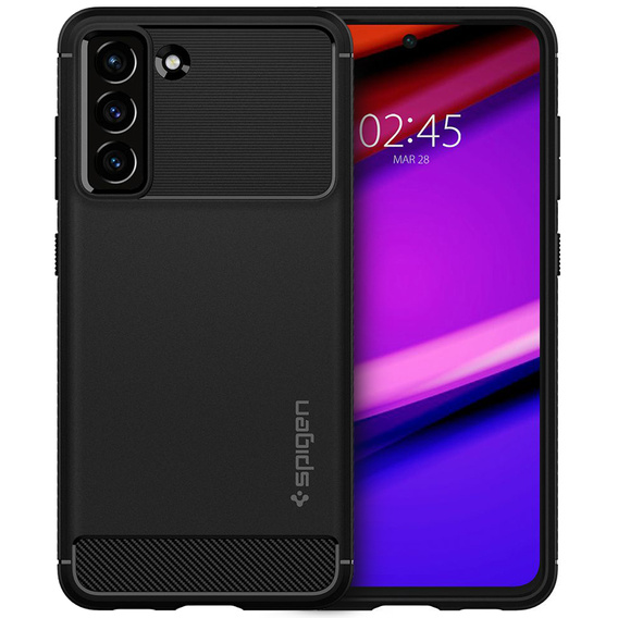 Чехол Spigen до Samsung Galaxy S21 FE, Rugged Armor, чёрный