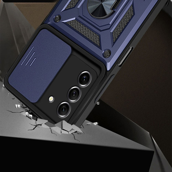 Чохол NOX Camera Slide Samsung Galaxy S21 FE, CamShield Slide, темно-синій