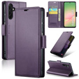 Чехол для Samsung Galaxy A56, ERBORD Glossy Litchi, кошелек с клапаном, фиолетовый