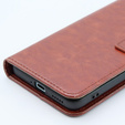 Футляр з клапаном для Xiaomi 13T / 13T Pro, Crazy Horse Wallet, коричневий