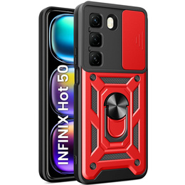 Чехол NOX Camera Slide Infinix Hot 50 4G, CamShield Slide, красный