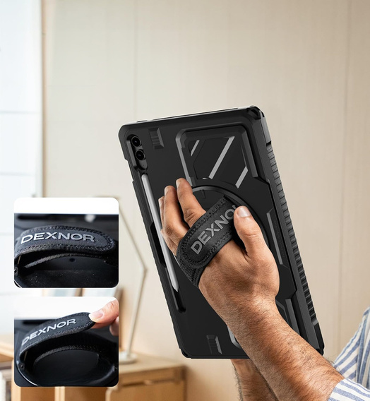 Чохол Dexnor 360° з ремінцем і тримачем стилуса для Samsung Galaxy Tab S9 FE+