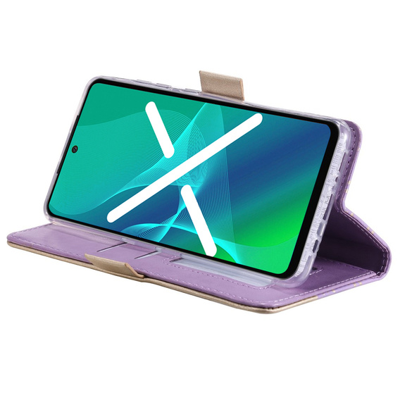 Чохол-кришка для Samsung Galaxy S22+ Plus 5G, Wallet Pocket Zipper Lace, фіолетовий