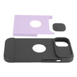 Чохол ERBORD MagSafe Cam Slider, фіолетовий + скло для екрану для iPhone 13 / iPhone 14