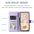 чехол-крышка для Samsung Galaxy S25 FE, Rhombus Crossbody Leather, фиолетовый