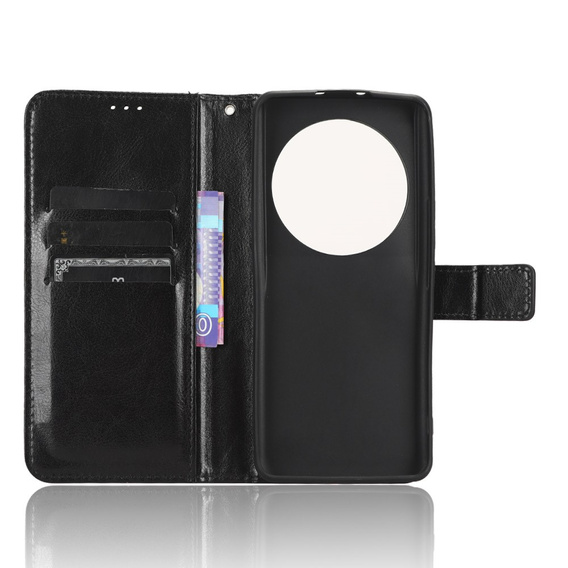 Футляр з клапаном для Xiaomi 13 Ultra, Crazy Horse Wallet, чорний