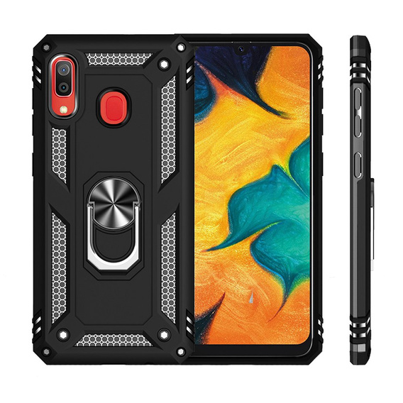 Броньований Чoхол до Samsung Galaxy A40, Nox Case Ring, чорний