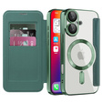 Чохол-книжка для iPhone 16, RFID Wallet MagSafe CamShield, зелений