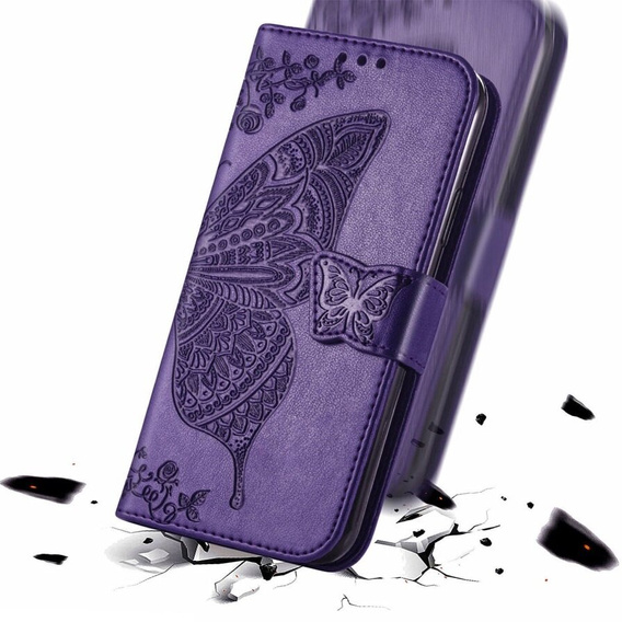 Чохол-книжка для Infinix Hot 40i, Butterfly, фіолетовий
