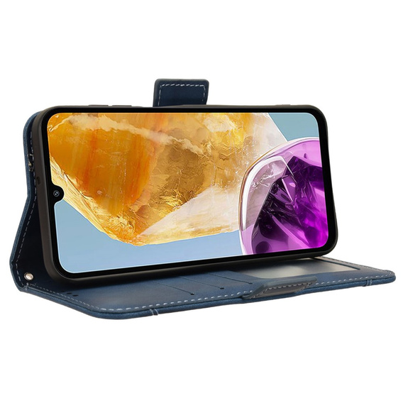 Откидной чехол для Samsung Galaxy M15 5G, Card Slot, темно-синий
