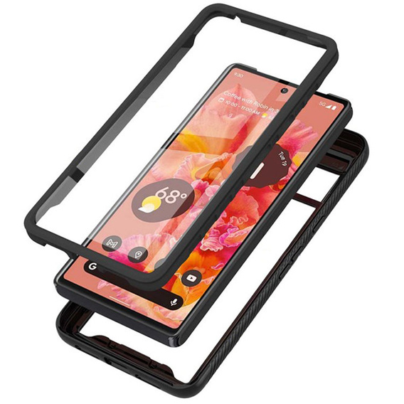 Чoхол Shockproof до Google Pixel 7, із захисним екраном, чорний