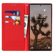 Кожаный чехол для Samsung Galaxy S22 Ultra, ERBORD Grain Leather, красный
