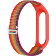 Нейлоновий ремінець до Xiaomi Mi Band 3/4/5/6/7/7 NFC, Colorful / Red