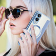 Откидной чехол для Samsung Galaxy S25 Edge, RFID Wallet MagSafe CamShield, синий