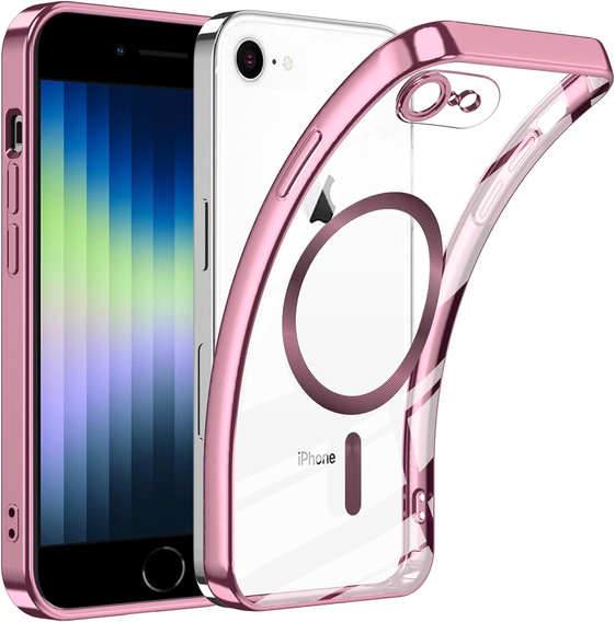 Чохол для iPhone 7 / 8, Electro MagSafe, рожевий + Скло на екран